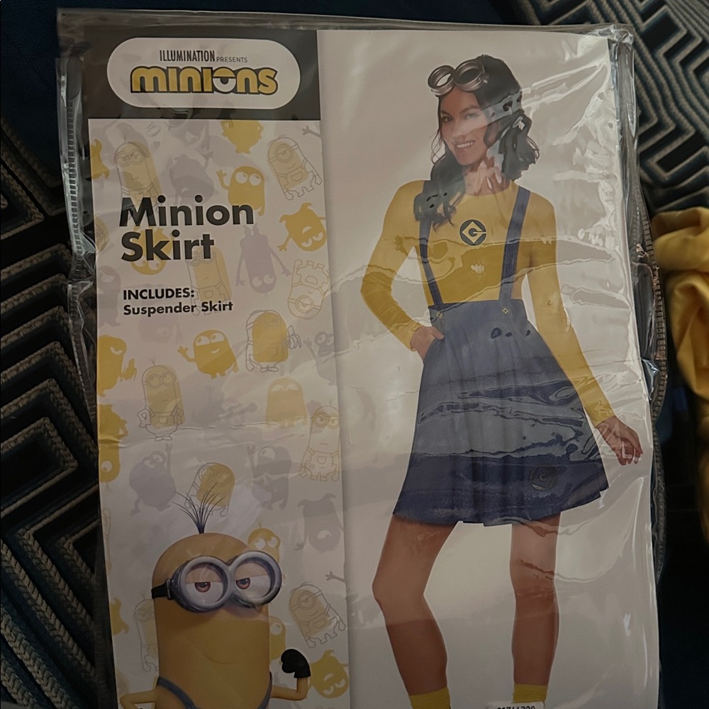 Spirit Minion Skirt with Suspenders - Blue and Yellow